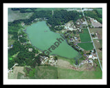 Aerial image of [243] East Lake in Allegan, MI with Black Metal frame