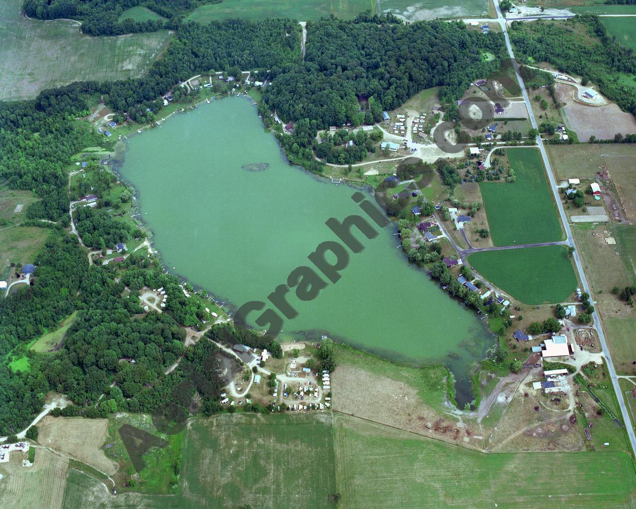 Aerial image of [243] East Lake in Allegan, MI with No frame