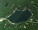 Aerial image of [2477] Bass Lake in Montcalm, MI with Canvas Wrap frame