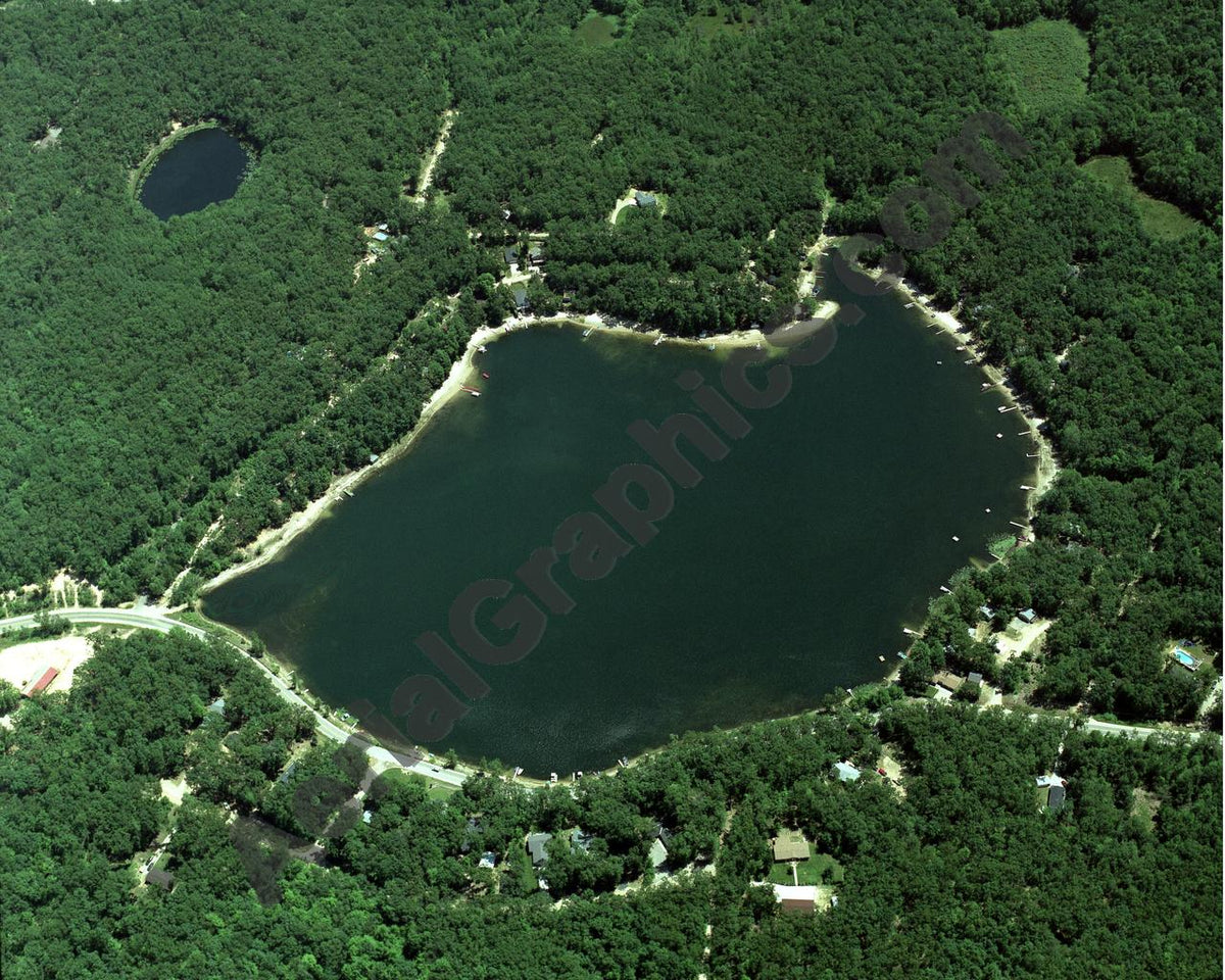 Aerial image of [2477] Bass Lake in Montcalm, MI with No frame