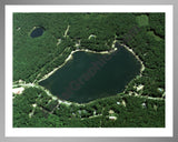 Aerial image of [2477] Bass Lake in Montcalm, MI with Silver Metal frame