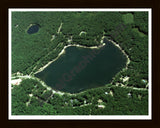 Aerial image of [2477] Bass Lake in Montcalm, MI with Black Wood frame