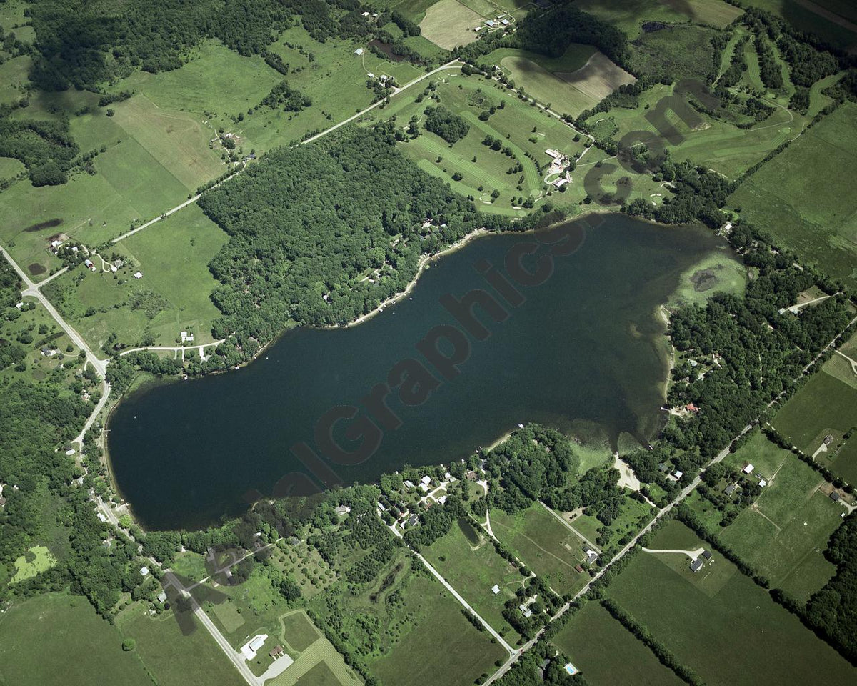 Aerial image of [2487] Clear Lake in Mecosta, MI with No frame