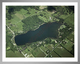 Aerial image of [2487] Clear Lake in Mecosta, MI with Silver Metal frame