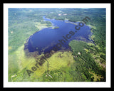 Aerial image of [2494] Grass Lake in Montmorency, MI with Black Metal frame