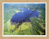 Aerial image of [2494] Grass Lake in Montmorency, MI with Natural Wood frame