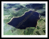 Aerial image of [2508] Pleasant Lake in Wexford, MI with Black Metal frame