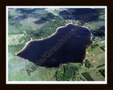 Aerial image of [2508] Pleasant Lake in Wexford, MI with Black Wood frame