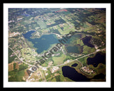 Aerial image of [2534] Baw Beese Lake in Hillsdale, MI with Black Metal frame