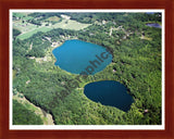 Aerial image of [2556] Olin Lakes in Kent, MI with Cherry Wood frame