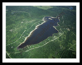 Aerial image of [2557] Rainy Lake in Presque Isle, MI with Black Metal frame