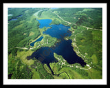 Aerial image of [2559] Lake Nettie in Presque Isle, MI with Black Metal frame