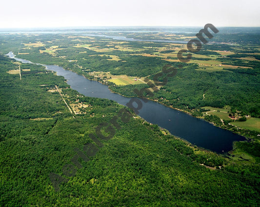 Aerial image of [2561] Sixmile Lake in Charlevoix, MI with No frame