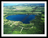 Aerial image of [2563] Nowland Lake in Charlevoix, MI with Black Metal frame