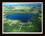 Aerial image of [2563] Nowland Lake in Charlevoix, MI with Black Wood frame