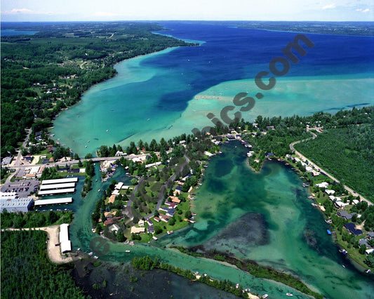 Aerial image of [2570] Torch Lake (South End) in Antrim, MI with No frame