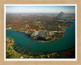 Aerial image of [2638] Algonac with Natural Wood frame