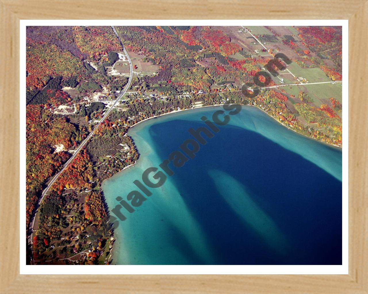 Aerial image of [2645] Eastport with Natural Wood frame