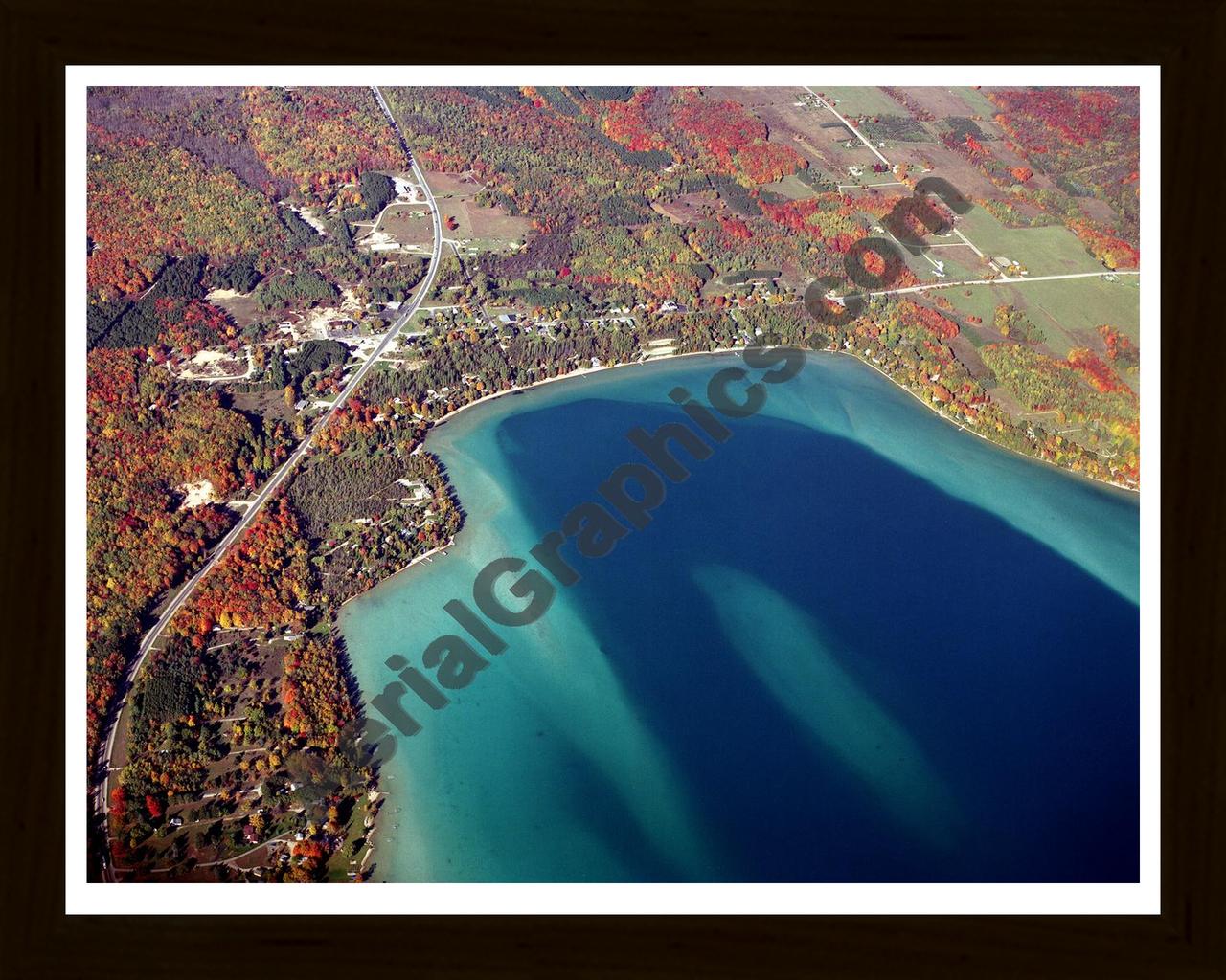 Aerial image of [2645] Eastport with Black Wood frame