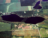 Aerial image of [264] Finch Lake in Cass, MI with Canvas Wrap frame