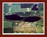 Aerial image of [264] Finch Lake in Cass, MI with Cherry Wood frame