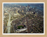 Aerial image of [2685] Tiger Stadium Neg4407 with Natural Wood frame