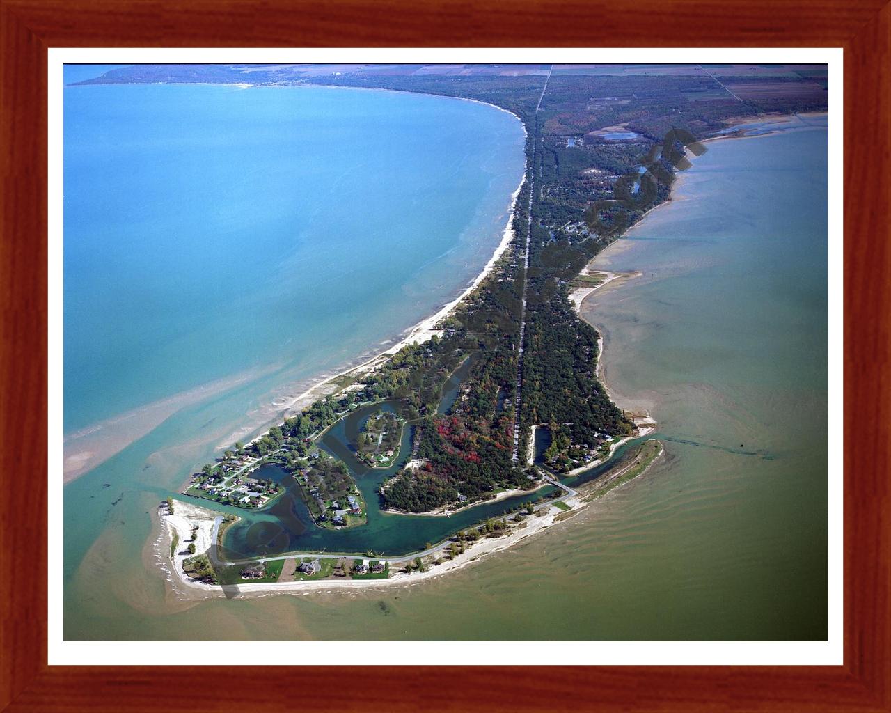 Aerial image of [2704] Sand Point with Cherry Wood frame