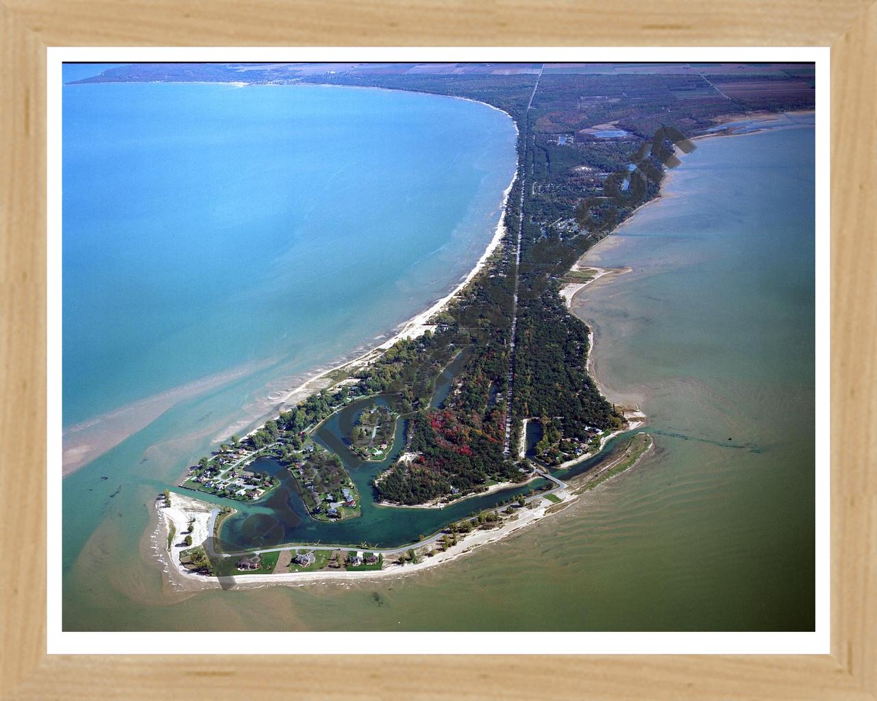 Aerial image of [2704] Sand Point with Natural Wood frame