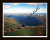 Aerial image of [2717] Hubbard Lake in Alcona, MI with Black Wood frame