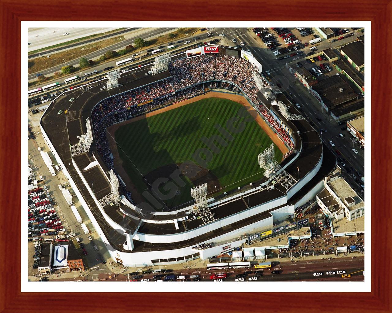 Aerial image of [2721] Tiger Stadium 4427 with Cherry Wood frame