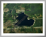 Aerial image of [2723] Meauwataka Lake in Wexford, MI with Silver Metal frame