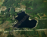 Aerial image of [2723] Meauwataka Lake in Wexford, MI with Canvas Wrap frame