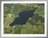 Aerial image of [274] Fish Lake in St Joseph, MI with Silver Metal frame