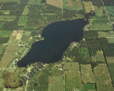 Aerial image of [274] Fish Lake in St Joseph, MI with Canvas Wrap frame