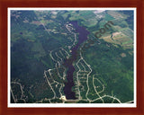 Aerial image of [282] Forest Lake in Arenac, MI with Cherry Wood frame