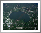 Aerial image of [284] Fox Lake in Muskegon, MI with Silver Metal frame