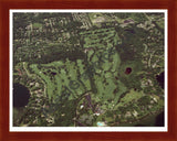 Aerial image of [2861] Orchard Lake Country Club in Oakland, MI with Cherry Wood frame