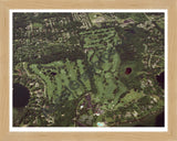 Aerial image of [2861] Orchard Lake Country Club in Oakland, MI with Natural Wood frame