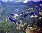 Aerial image of [2915] Spring, West, and Tacoma Lakes in Montcalm, MI with No frame