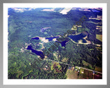 Aerial image of [2915] Spring, West, and Tacoma Lakes in Montcalm, MI with Silver Metal frame