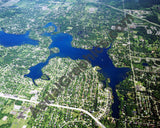 Aerial image of [2918] Lake Oakland in Oakland, MI with Canvas Wrap frame