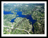 Aerial image of [2918] Lake Oakland in Oakland, MI with Black Metal frame