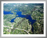 Aerial image of [2918] Lake Oakland in Oakland, MI with Silver Metal frame