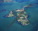 Aerial image of [2935] Middle Bass Island with Canvas Wrap frame