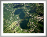 Aerial image of [2941] Long Lake in Oakland, MI with Silver Metal frame