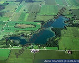 Aerial image of [294] Gilead Lake in Branch, MI with Canvas Wrap frame