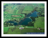 Aerial image of [294] Gilead Lake in Branch, MI with Black Metal frame