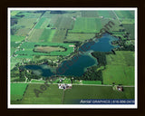 Aerial image of [294] Gilead Lake in Branch, MI with Black Wood frame