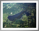 Aerial image of [2971] Big Lake in Oakland, MI with Silver Metal frame