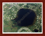 Aerial image of [2987] Pleasant Lake in Oakland, MI with Cherry Wood frame